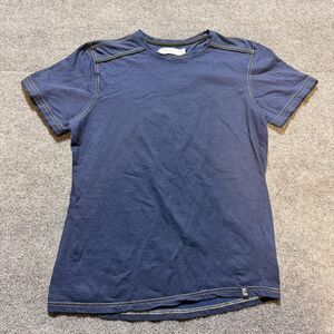 Modern Culture Shirt Mens Large Blue Contrast Stitch Short Sleeve Crewneck Tee